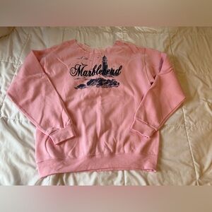 Marblehead pink sweatshirt, cropped neck, large F